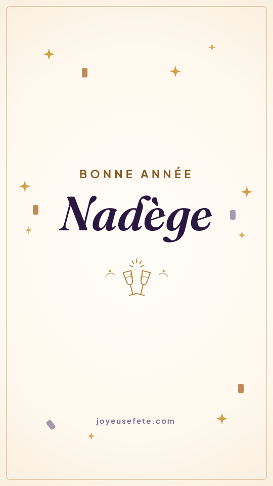 Image « Bonne année Nadège » au format story