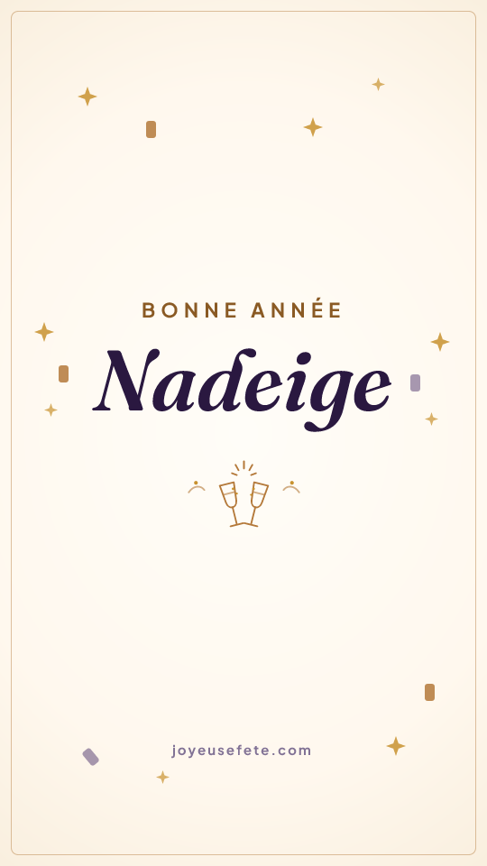 Image « Bonne année Nadeige » au format story
