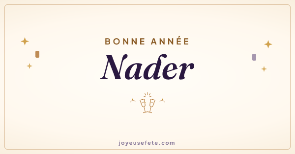 Image « Bonne année Nader » au format large