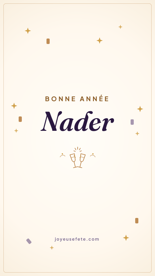 Image « Bonne année Nader » au format story