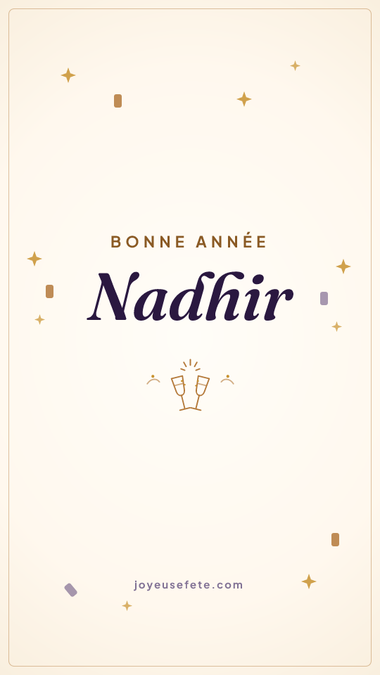 Image « Bonne année Nadhir » au format story