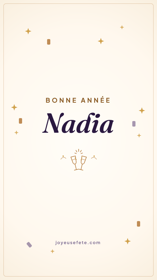 Image « Bonne année Nadia » au format story
