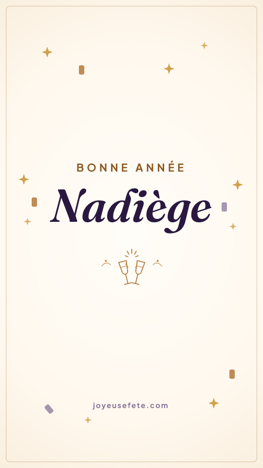 Image « Bonne année Nadiège » au format story