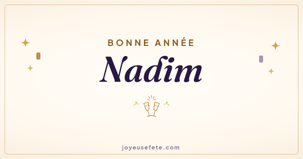 Image « Bonne année Nadim » au format large