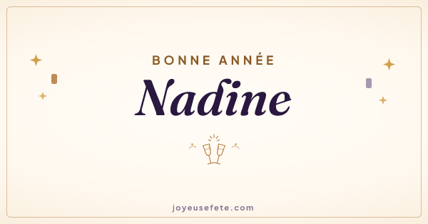 Image « Bonne année Nadine » au format large