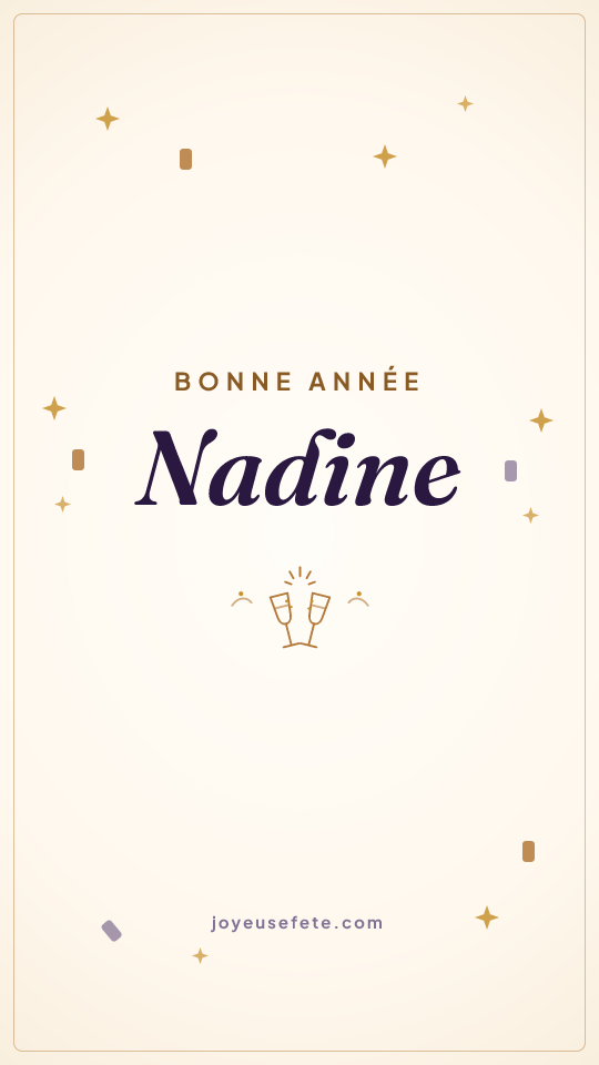 Image « Bonne année Nadine » au format story