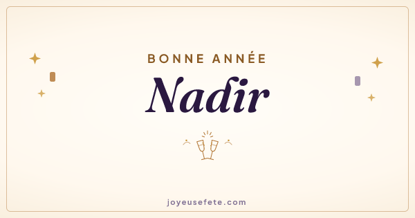 Image « Bonne année Nadir » au format large