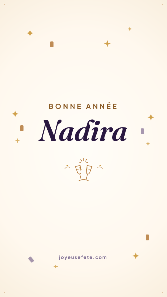 Image « Bonne année Nadira » au format story
