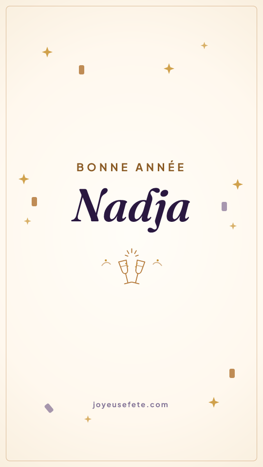 Image « Bonne année Nadja » au format story