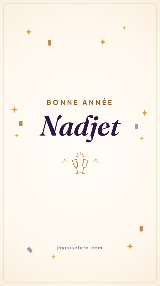 Image « Bonne année Nadjet » au format story
