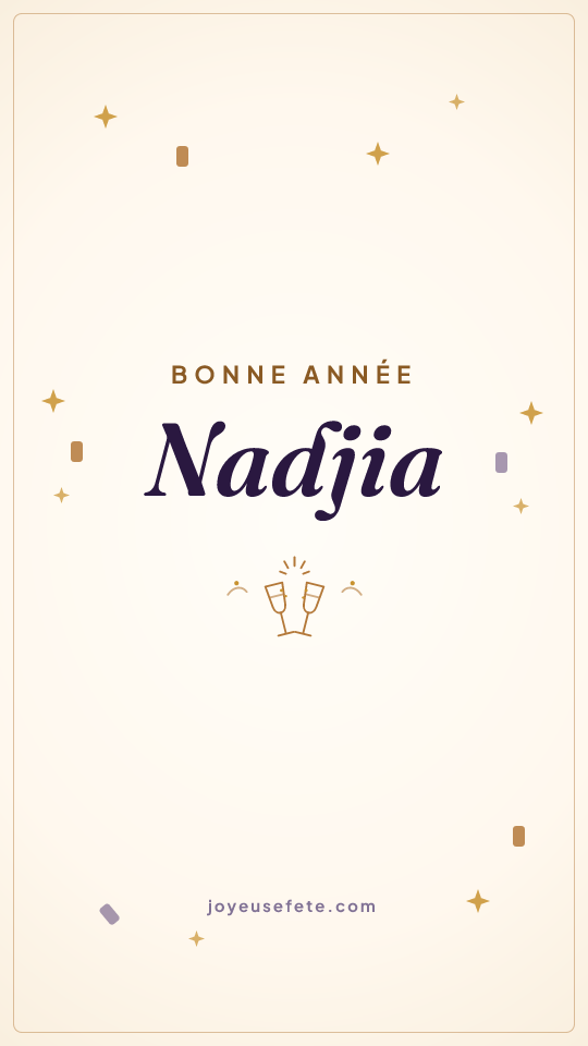 Image « Bonne année Nadjia » au format story