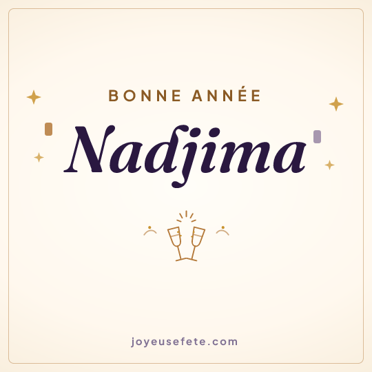 Image carrée « Bonne année Nadjima » pour WhatsApp