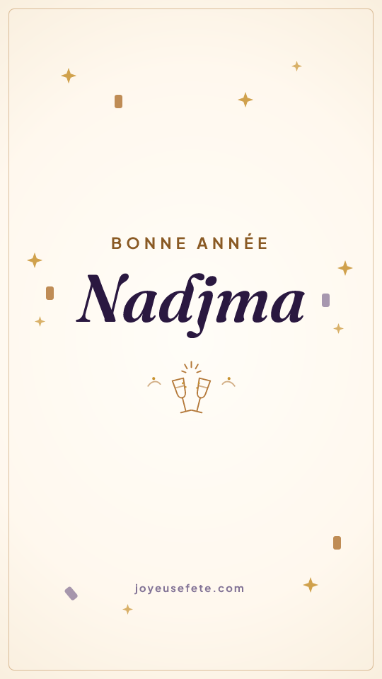 Image « Bonne année Nadjma » au format story