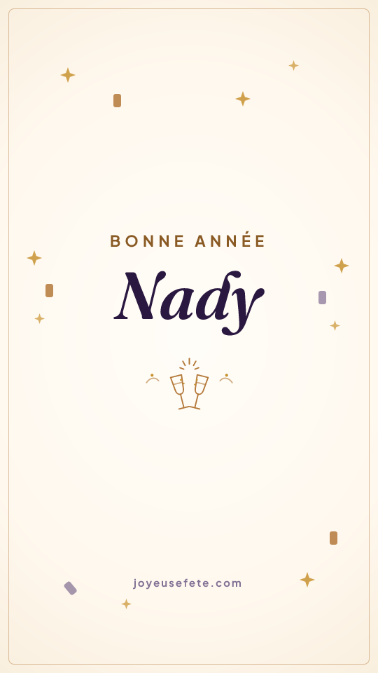 Image « Bonne année Nady » au format story