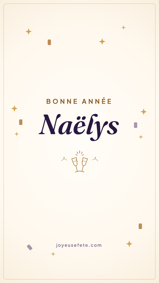 Image « Bonne année Naëlys » au format story
