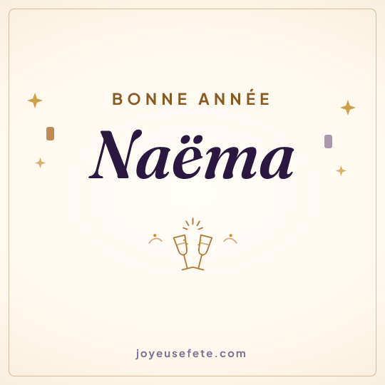 Image carrée « Bonne année Naëma » pour WhatsApp