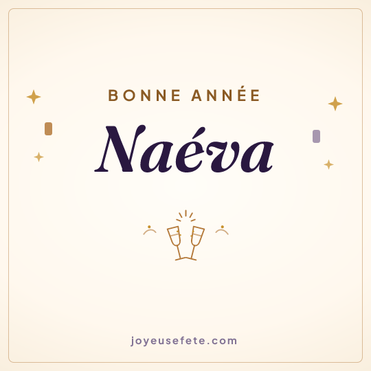 Image carrée « Bonne année Naéva » pour WhatsApp