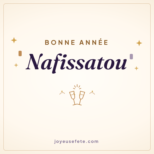 Image carrée « Bonne année Nafissatou » pour WhatsApp