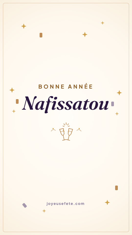 Image « Bonne année Nafissatou » au format story