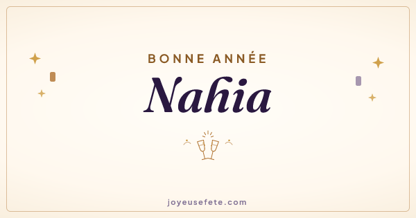 Image « Bonne année Nahia » au format large