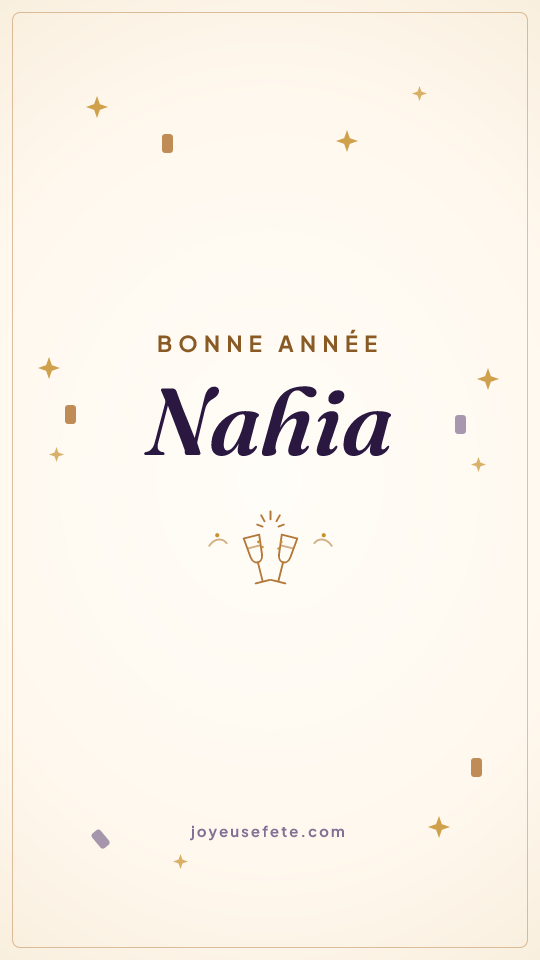 Image « Bonne année Nahia » au format story