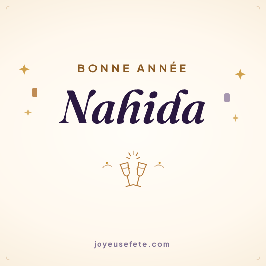Image carrée « Bonne année Nahida » pour WhatsApp
