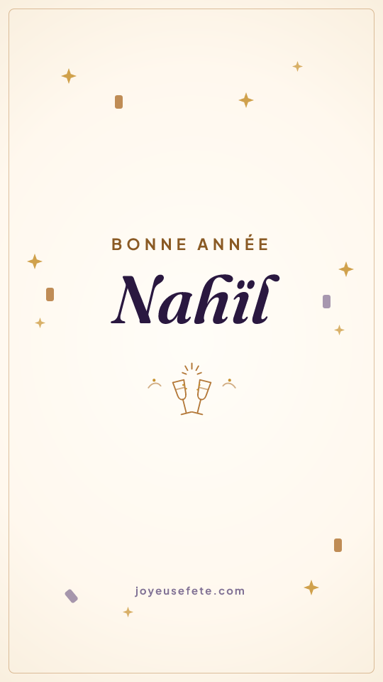 Image « Bonne année Nahïl » au format story