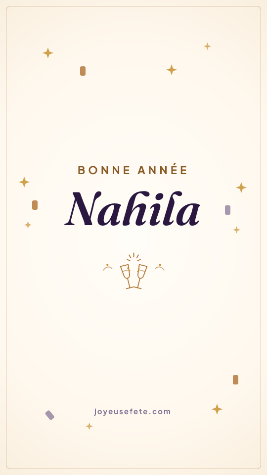 Image « Bonne année Nahila » au format story