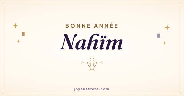 Image « Bonne année Nahïm » au format large