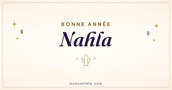 Image « Bonne année Nahla » au format large