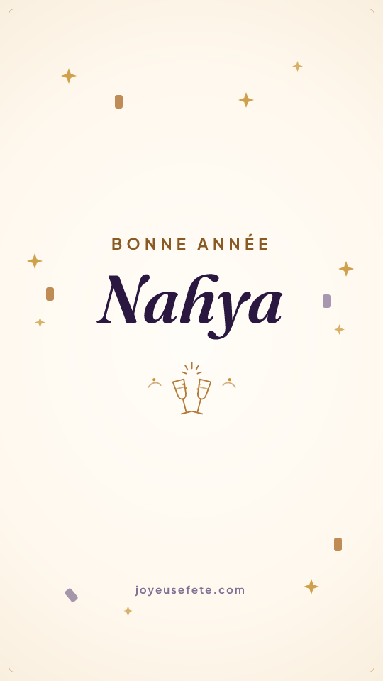 Image « Bonne année Nahya » au format story