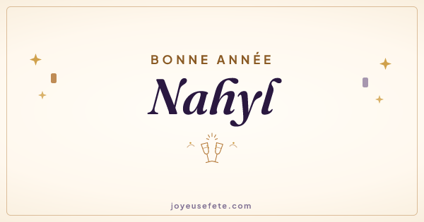 Image « Bonne année Nahyl » au format large