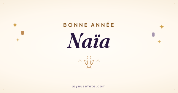 Image « Bonne année Naïa » au format large