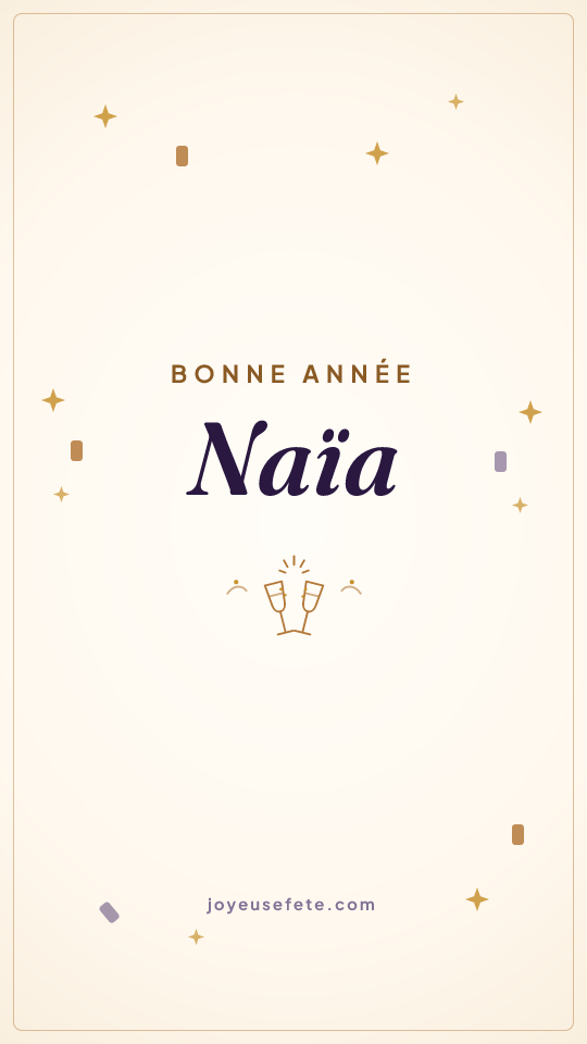 Image « Bonne année Naïa » au format story