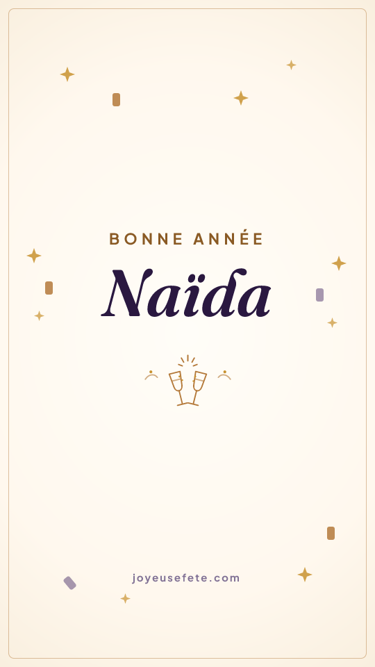 Image « Bonne année Naïda » au format story