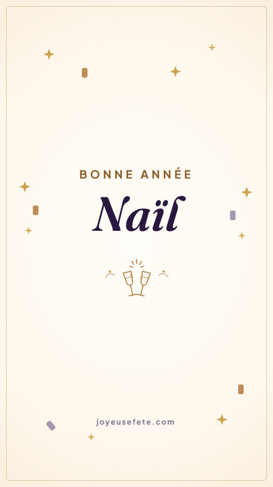 Image « Bonne année Naïl » au format story