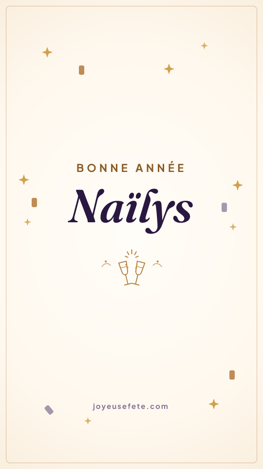 Image « Bonne année Naïlys » au format story