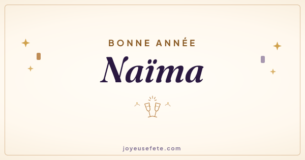 Image « Bonne année Naïma » au format large