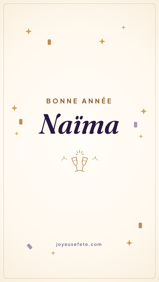 Image « Bonne année Naïma » au format story