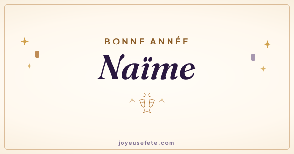 Image « Bonne année Naïme » au format large