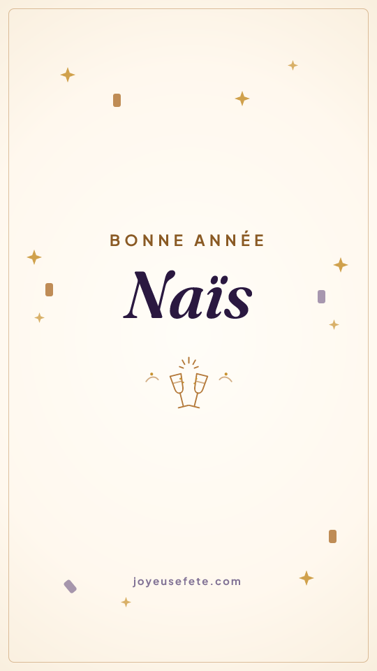 Image « Bonne année Naïs » au format story