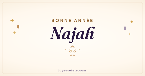 Image « Bonne année Najah » au format large