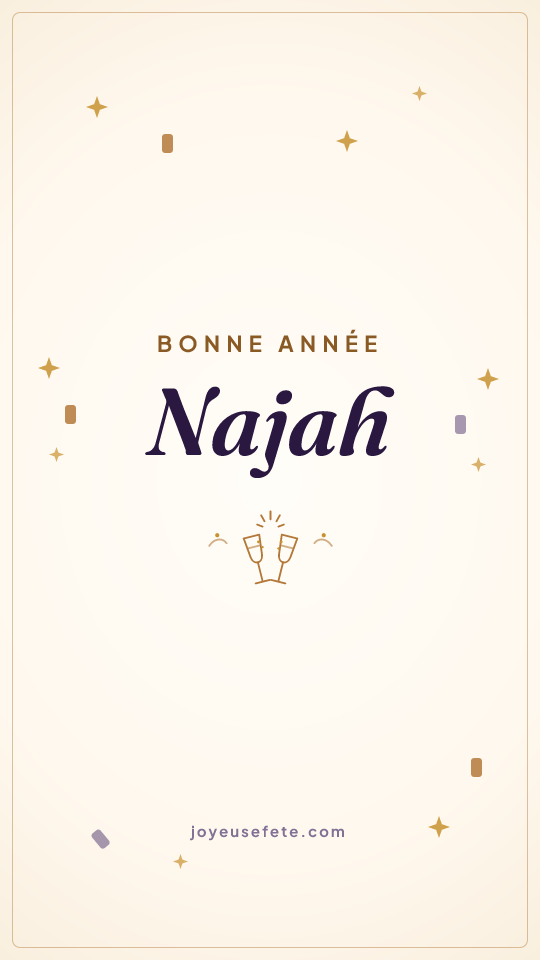 Image « Bonne année Najah » au format story