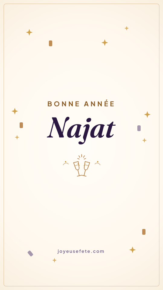 Image « Bonne année Najat » au format story