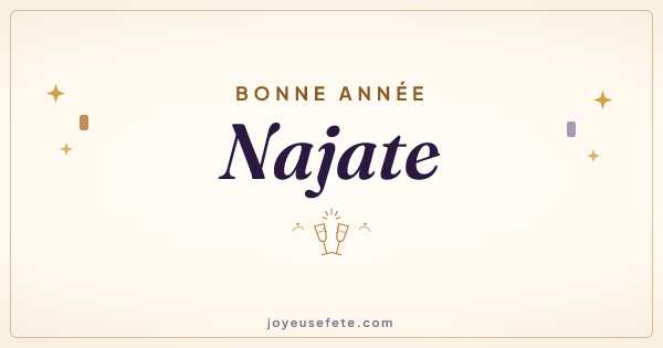 Image « Bonne année Najate » au format large
