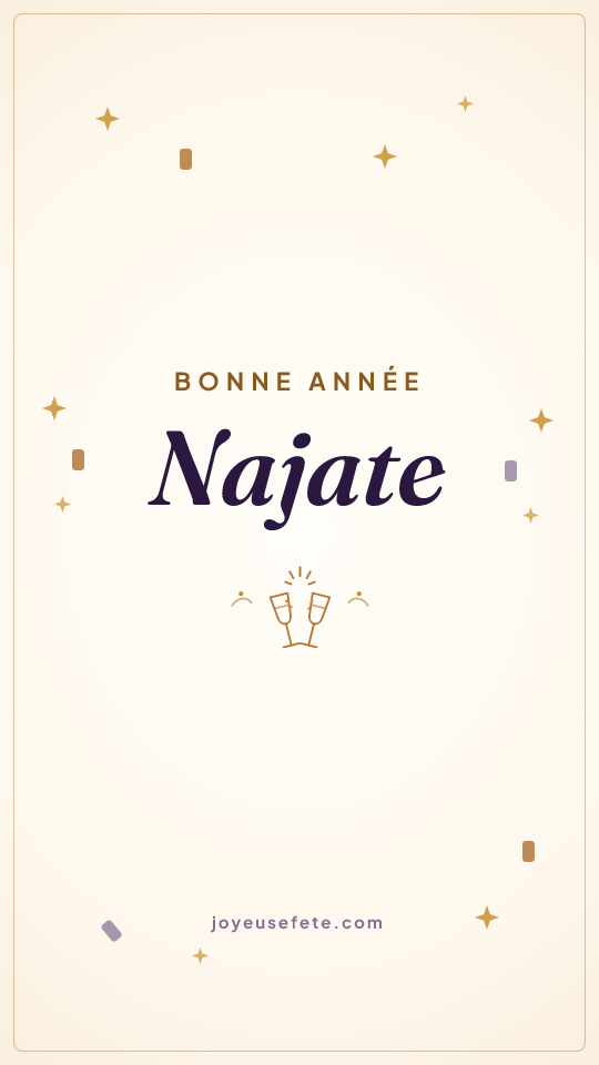Image « Bonne année Najate » au format story