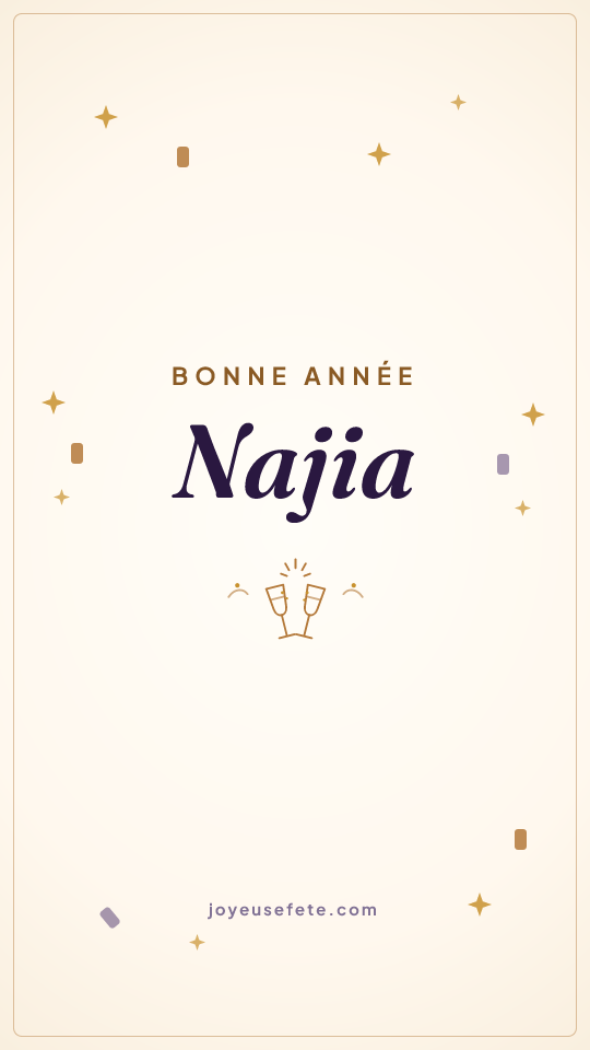 Image « Bonne année Najia » au format story