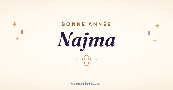 Image « Bonne année Najma » au format large