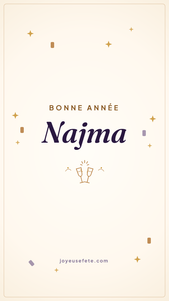 Image « Bonne année Najma » au format story