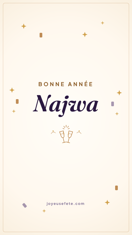 Image « Bonne année Najwa » au format story